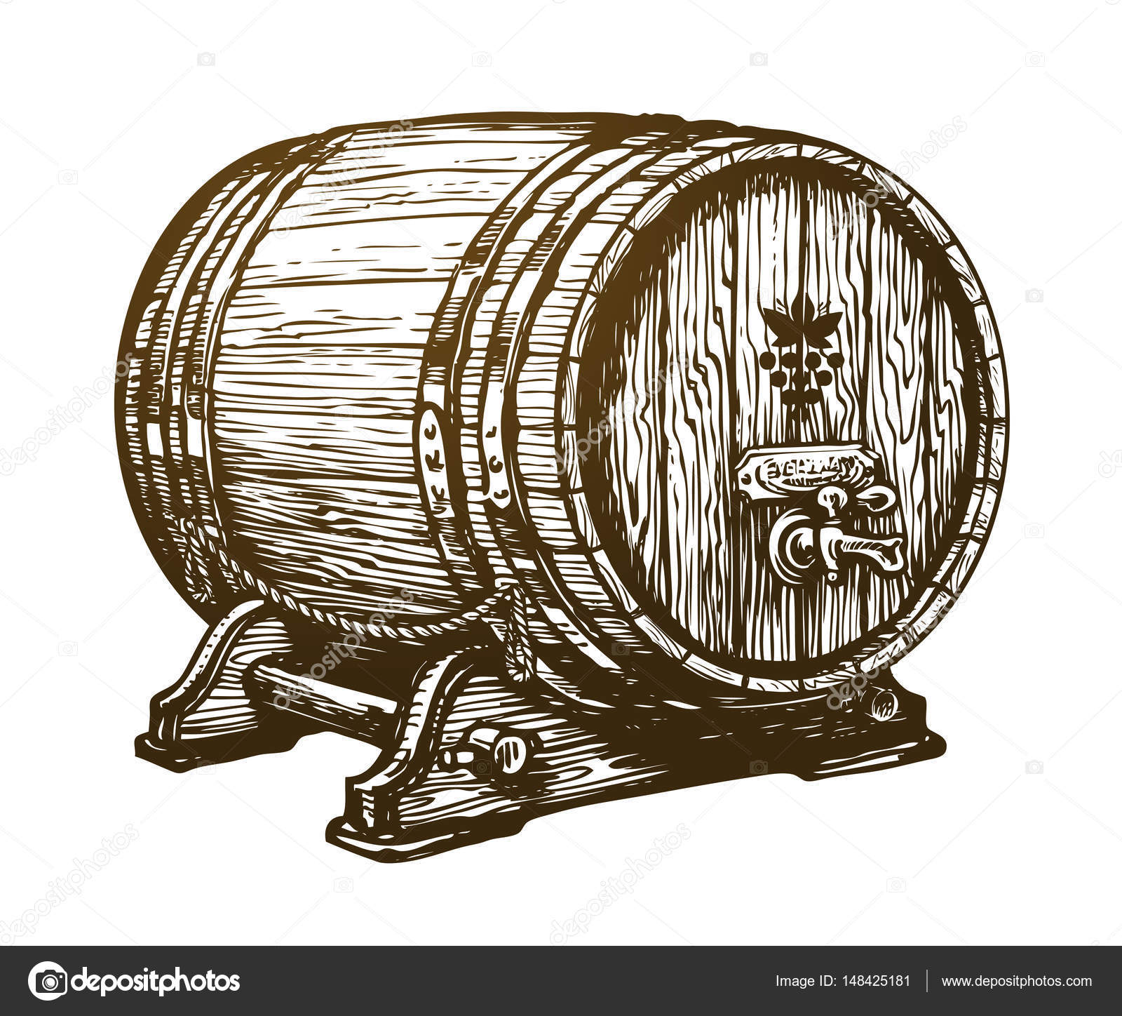 Wooden Barrel Drawing at GetDrawings | Free download