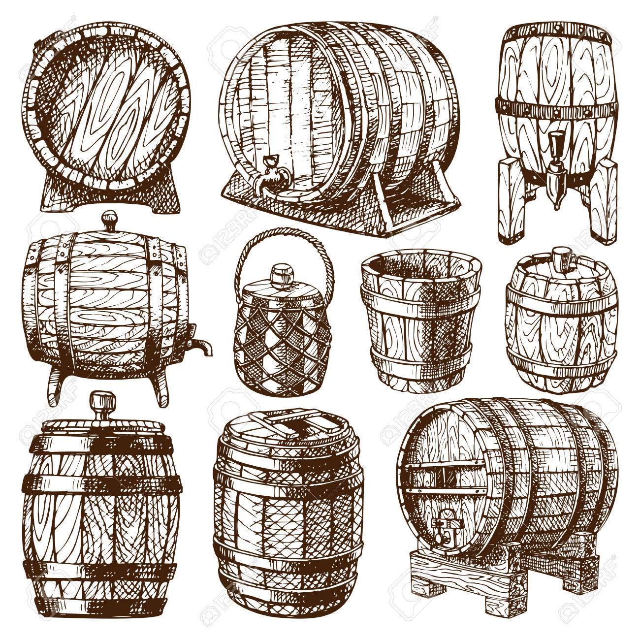 Wooden Barrel Drawing at GetDrawings Free download