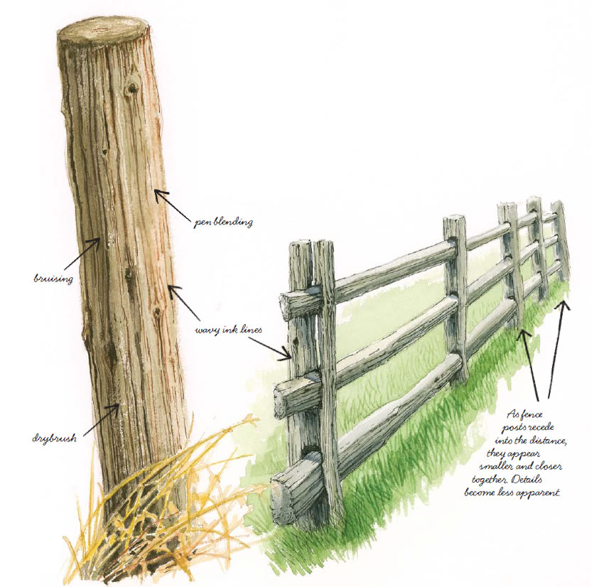 Wooden Fence Drawing at GetDrawings Free download