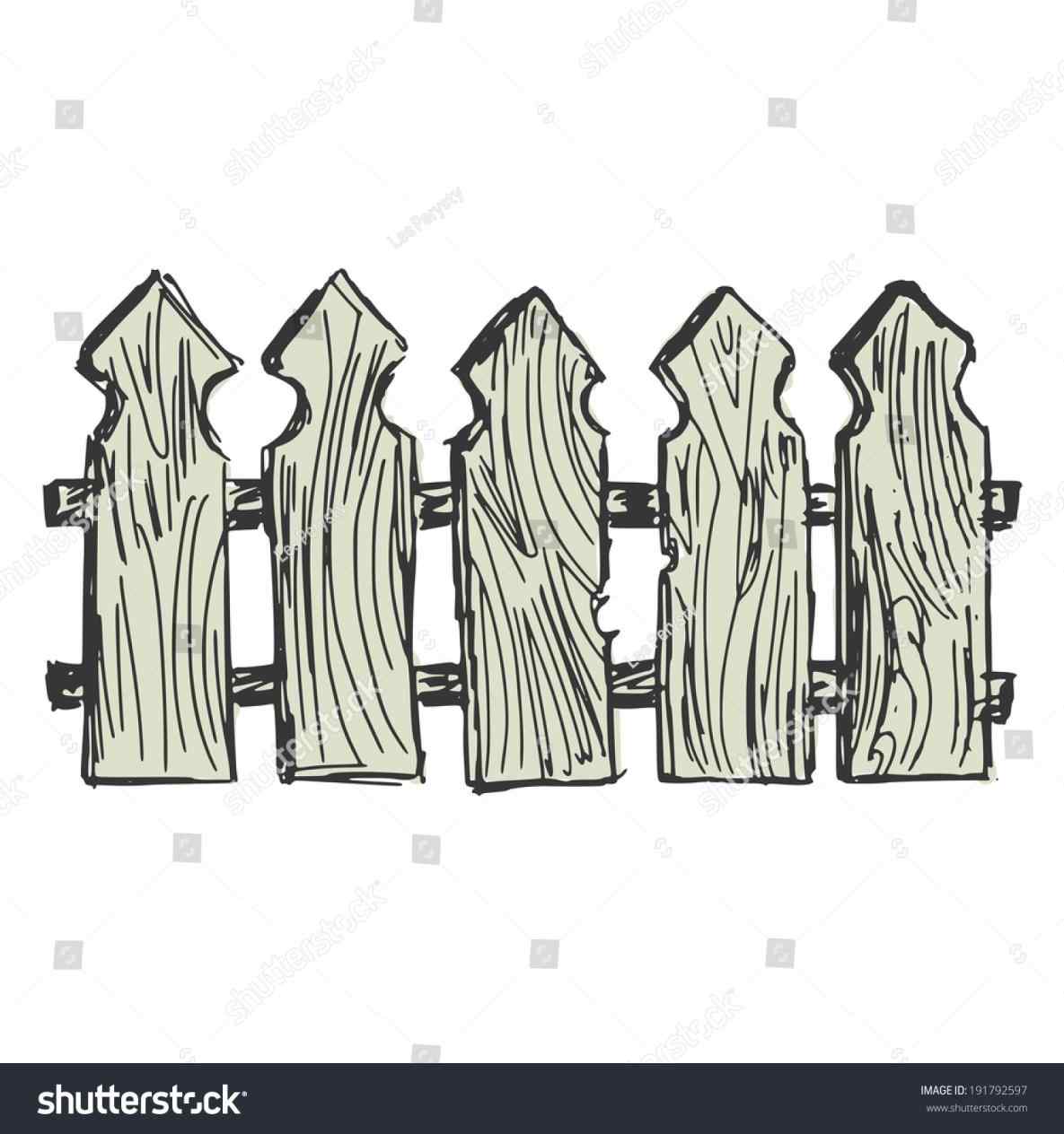 Wooden Fence Drawing at GetDrawings Free download