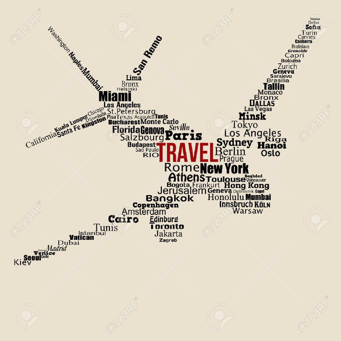 1300x1300 World Travel Concept Made With Words Drawing A Airplane On Vintage