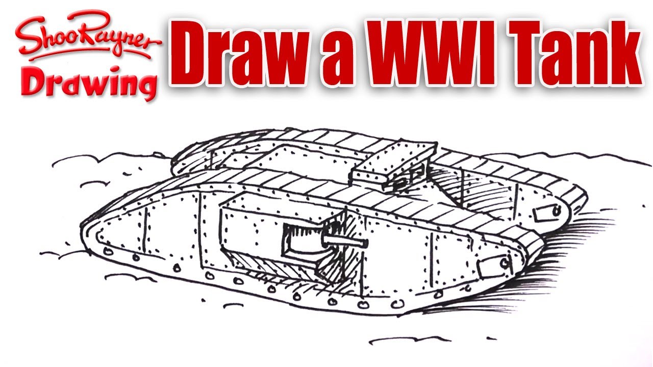 1280x720 How To Draw A Ww1 Tank. 
