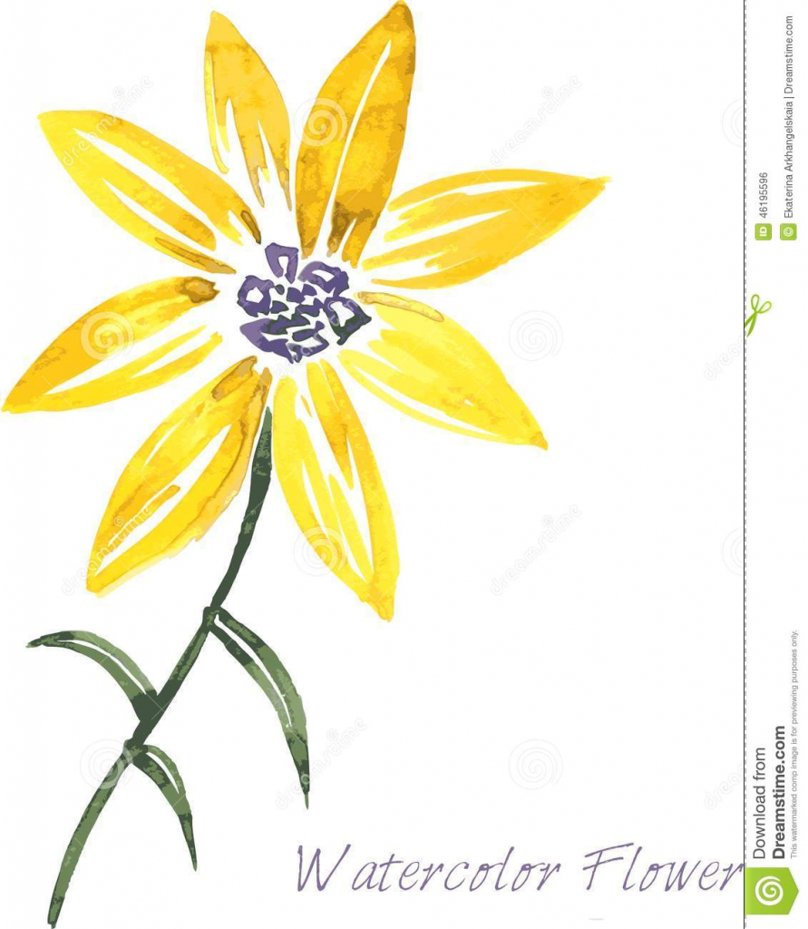 Yellow Flower Drawing at GetDrawings Free download