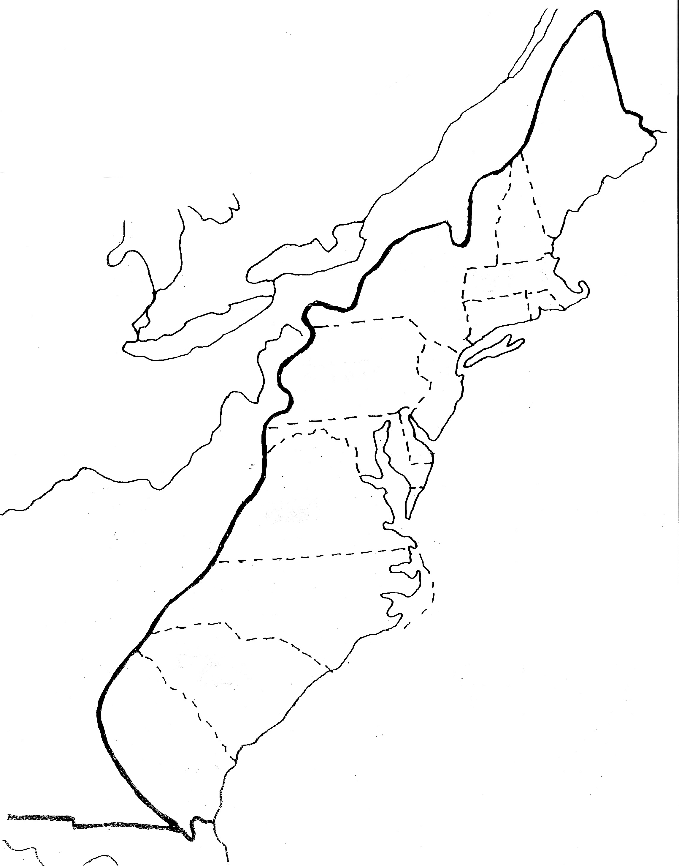 13 Colonies Map Worksheet Printable Sketch Coloring Page