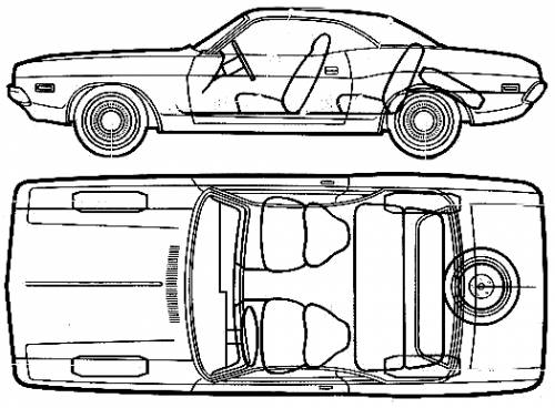 1970 Dodge Challenger Drawing at GetDrawings | Free download