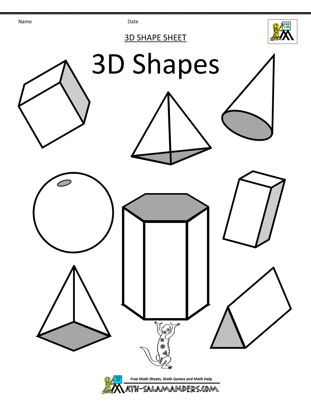 3 Dimensional Shapes Drawing at GetDrawings Free download