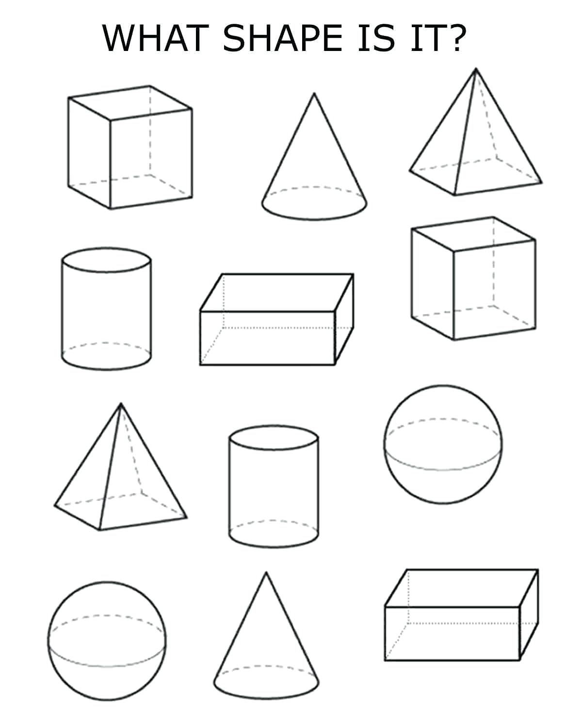 3 dimensional shapes kindergarten