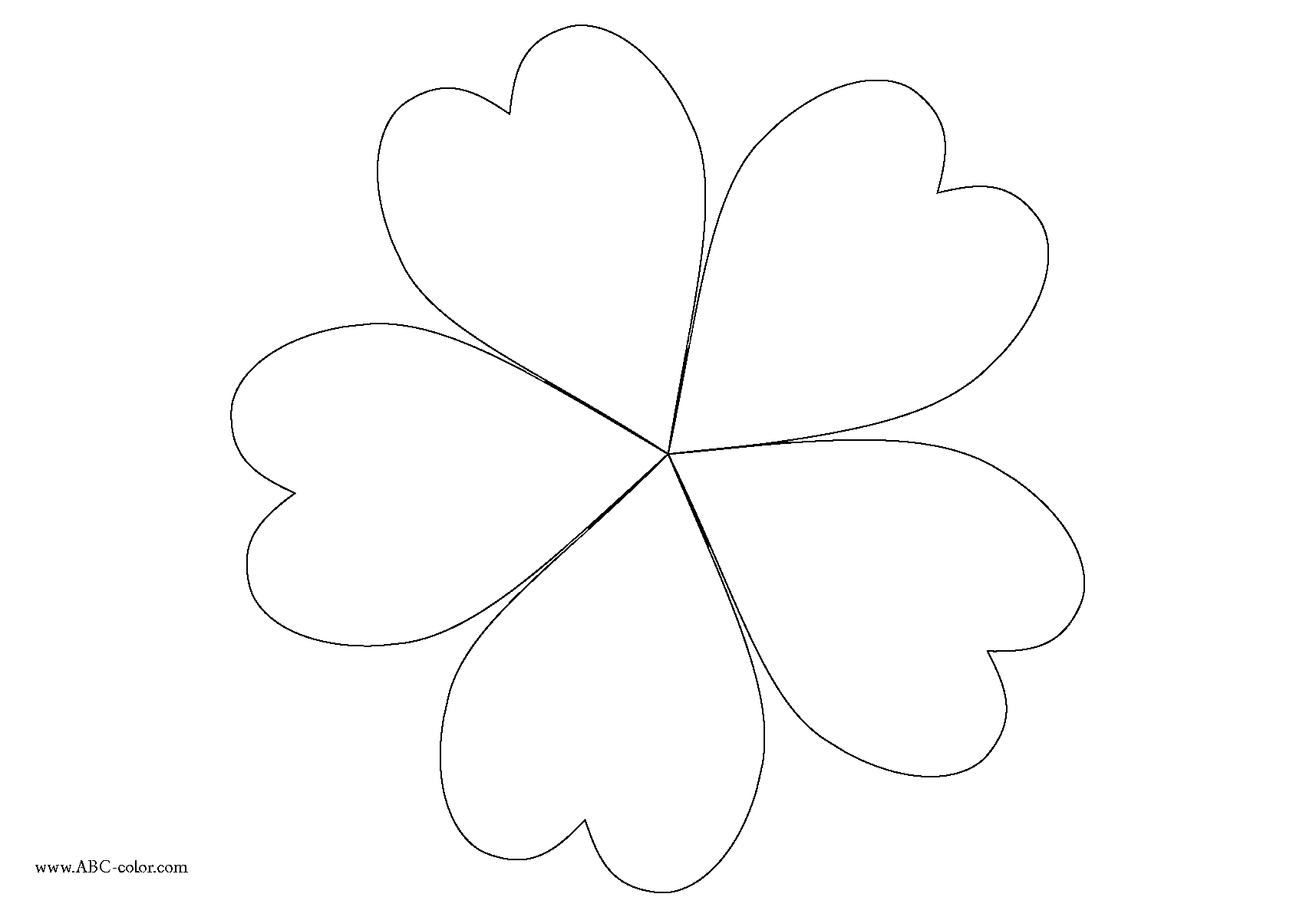 5 Petal Flower Drawing At GetDrawings Free Download