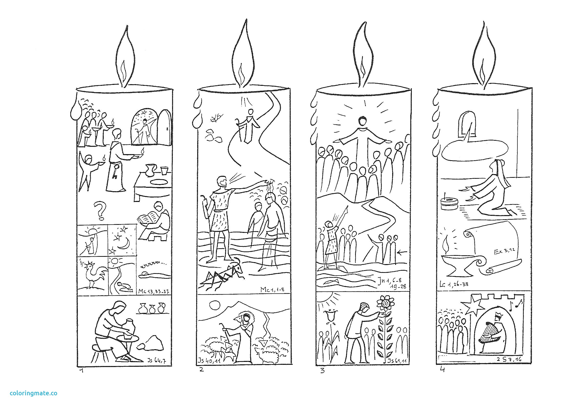 Advent Candles Drawing at GetDrawings Free download