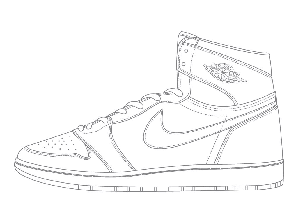 Air Jordan 1 Drawing at GetDrawings Free download
