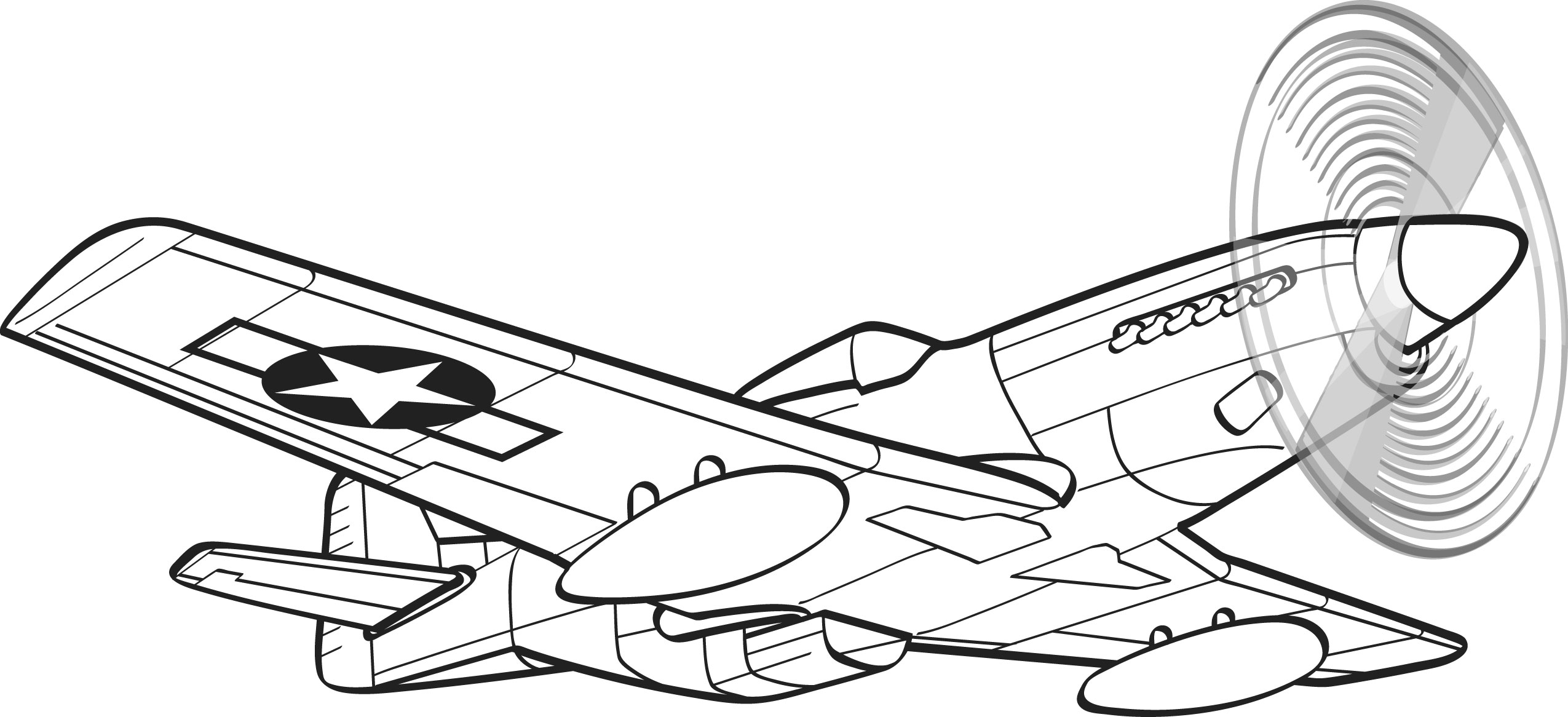 simple airplane line drawings
