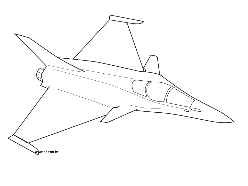 Coloriage Avion De Chasse Rafale  soalan push