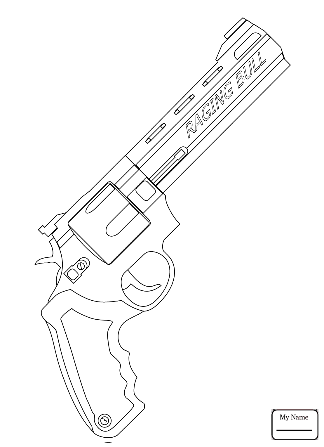 Assault Rifle Coloring Pages