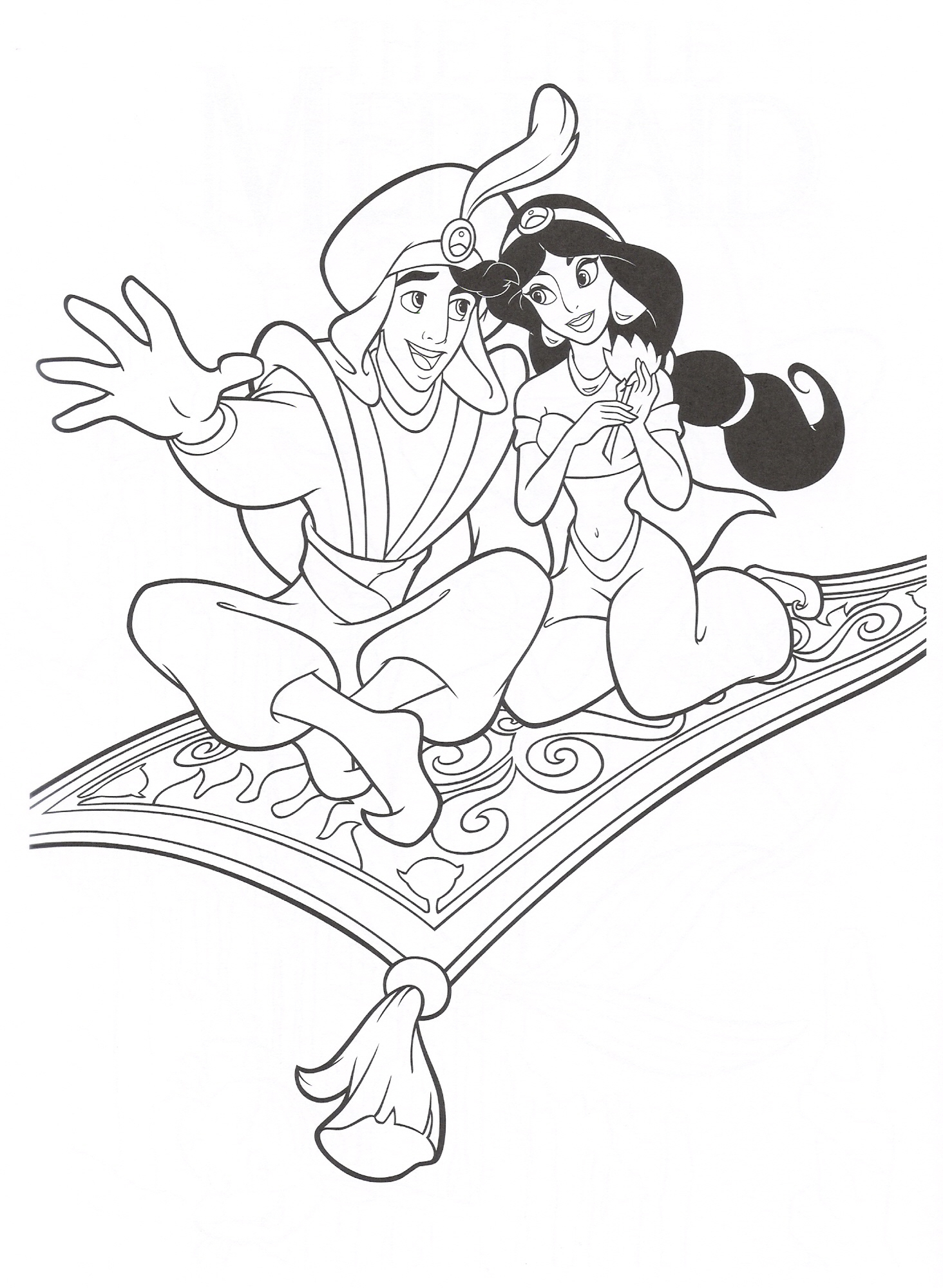 Aladdin And Jasmine Drawing at GetDrawings Free download