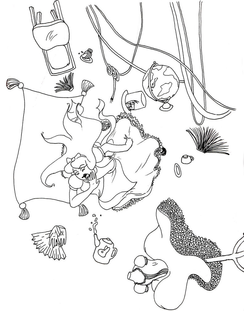 Alice Falling Down The Rabbit Hole Drawing at GetDrawings Free download