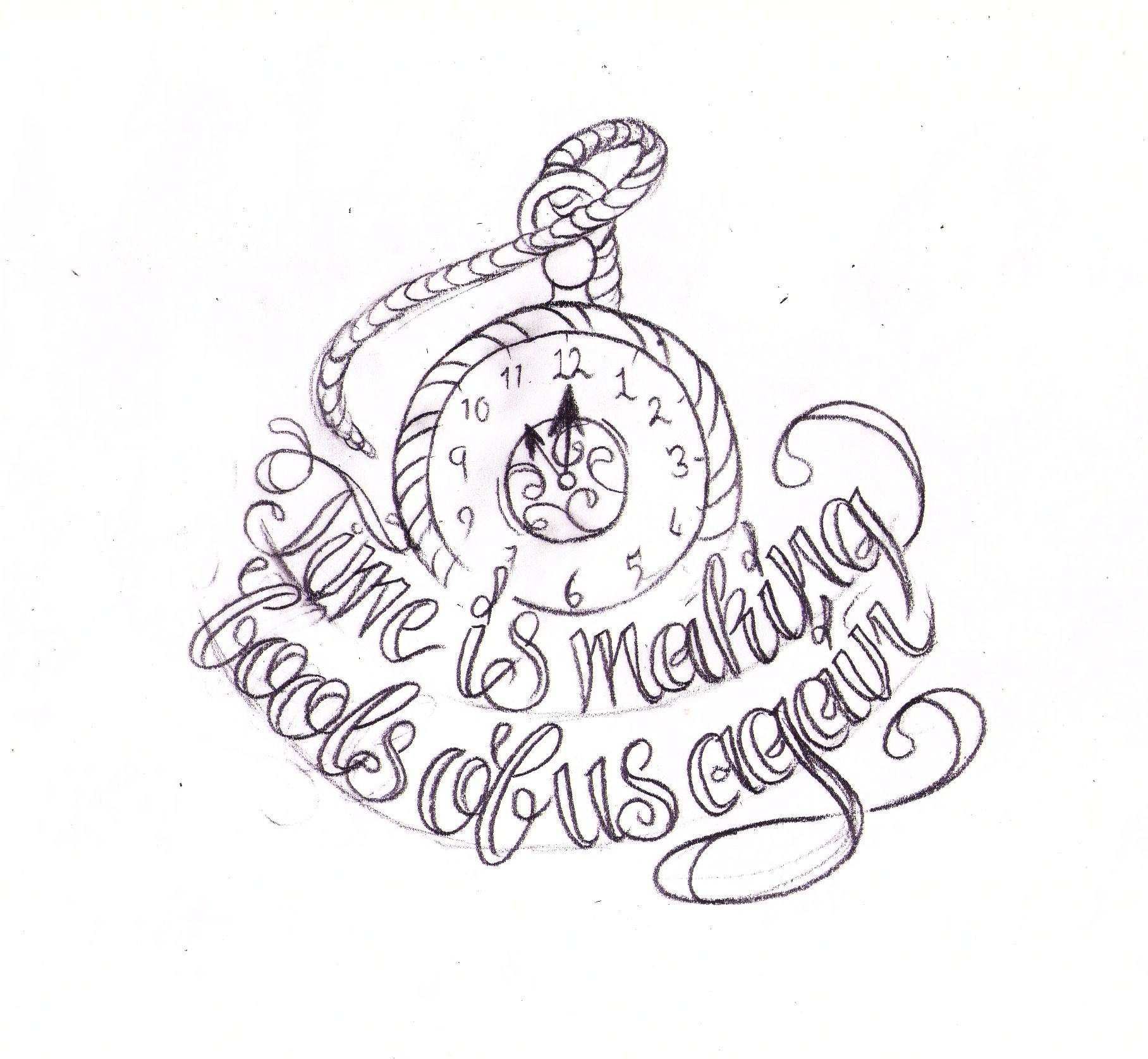 Alice In Wonderland Pocket Watch Drawing at GetDrawings ...