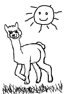 Alpaca Drawing at GetDrawings | Free download