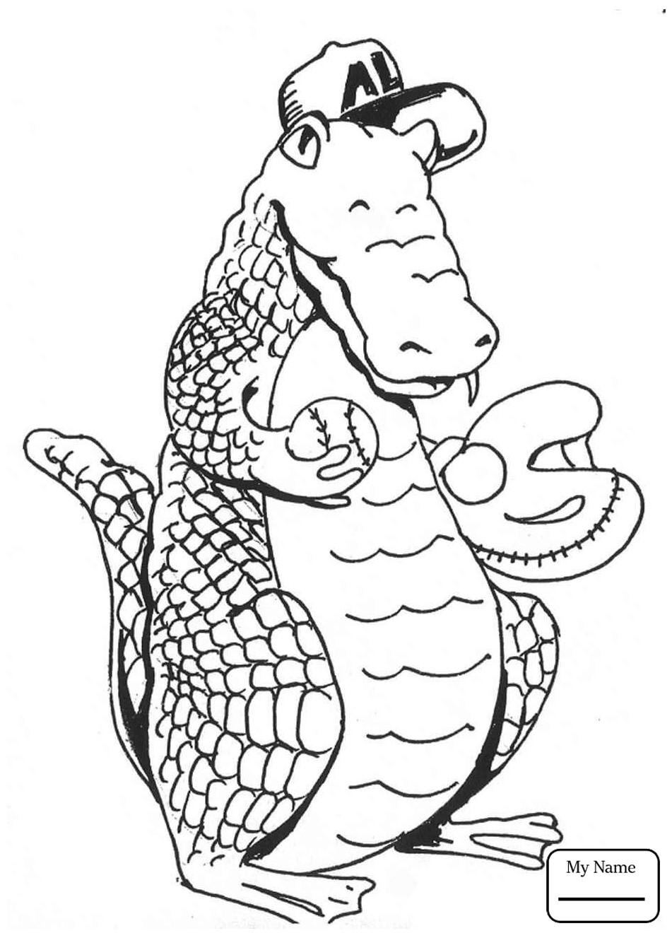 Alligator cartoon раскраска