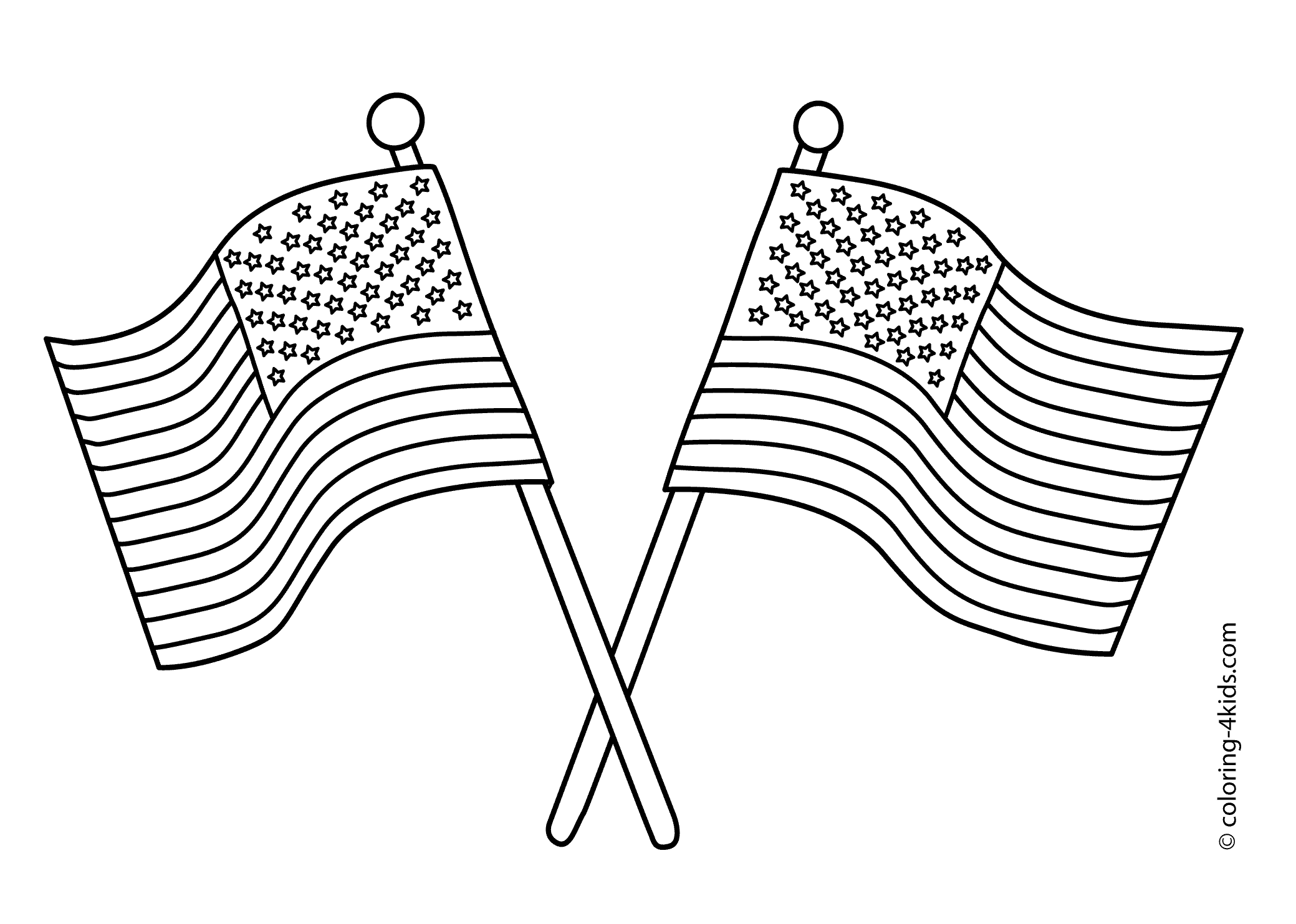 American Flag Line Drawing At GetDrawings Free Download