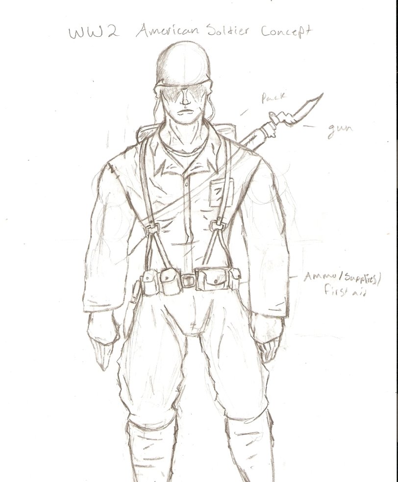 American Soldier Drawing at GetDrawings | Free download