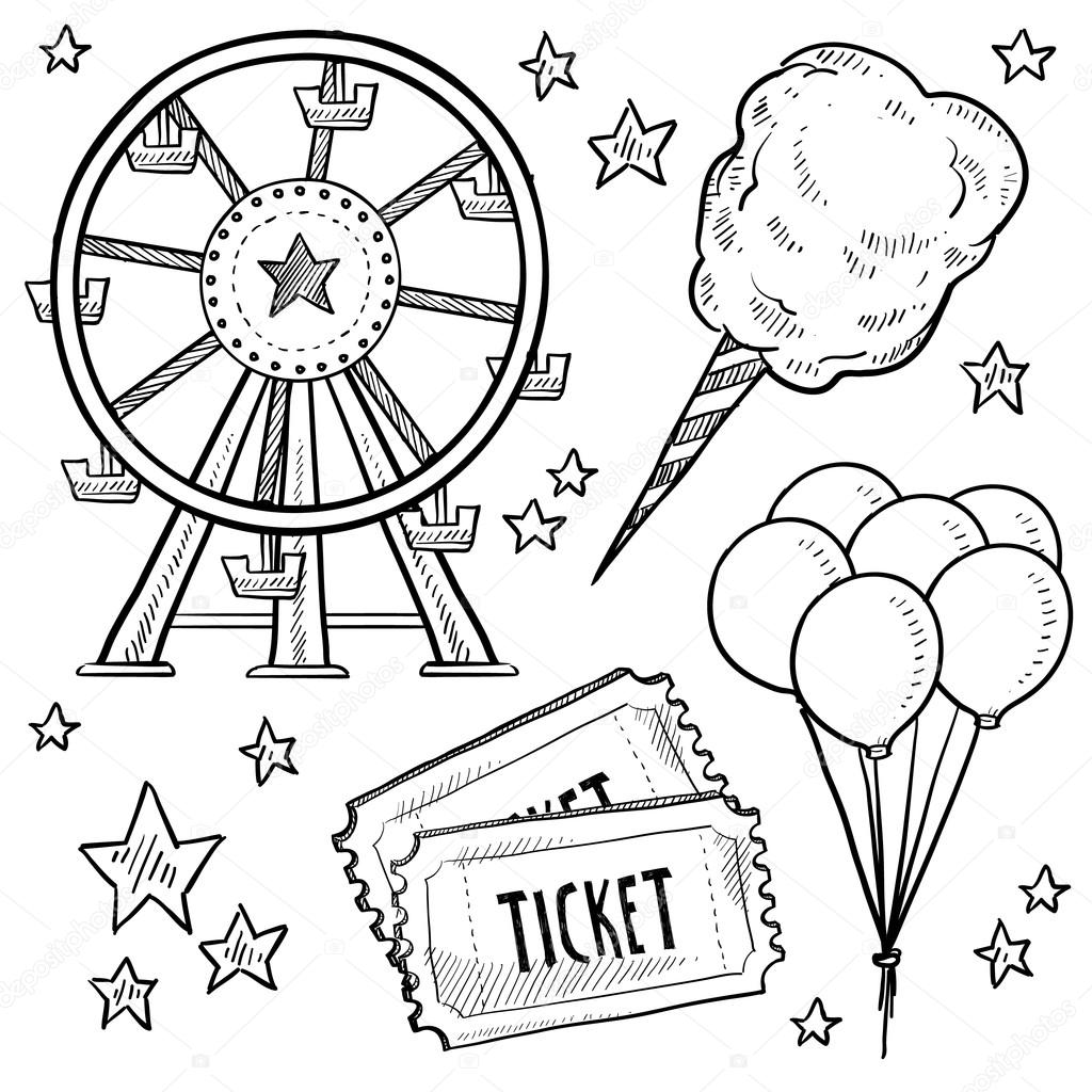 Amusement Park Drawing at GetDrawings | Free download