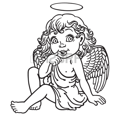 Angel Outline Drawing at GetDrawings | Free download