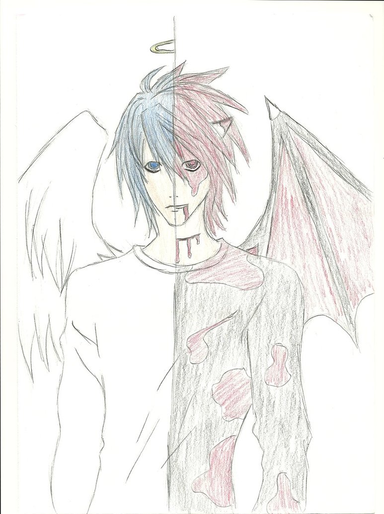 Angel Vs Devil Drawing at GetDrawings Free download