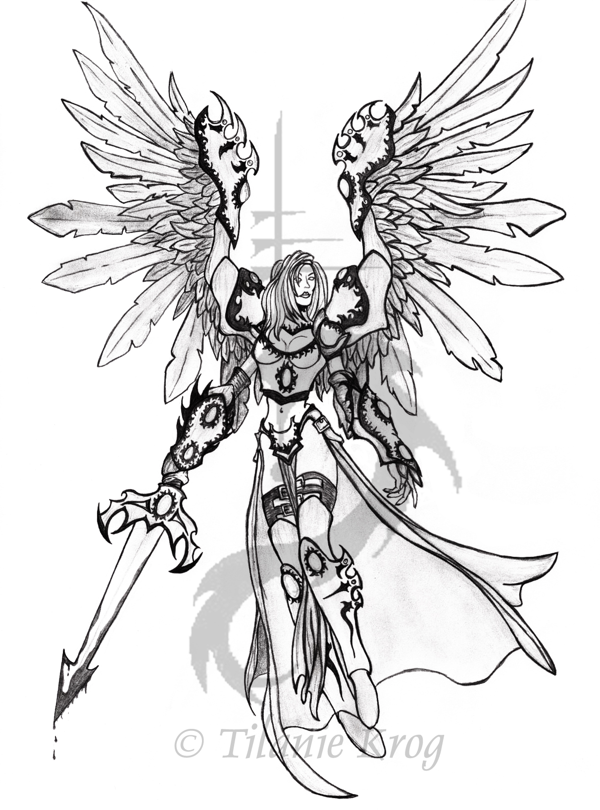 Angel Warrior Drawing At GetDrawings Free Download.