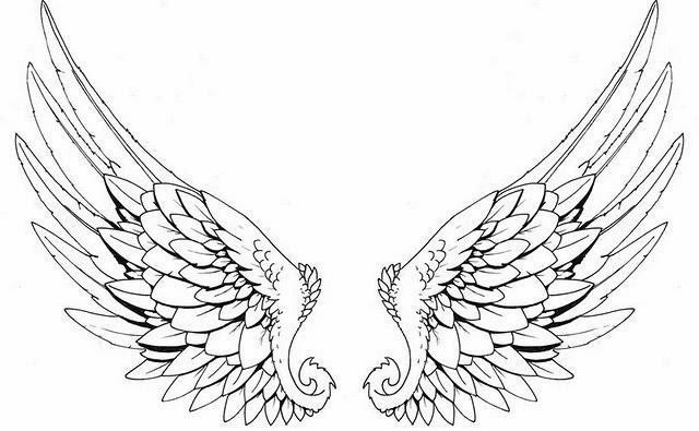 Angel Wings Drawing Outline at GetDrawings | Free download