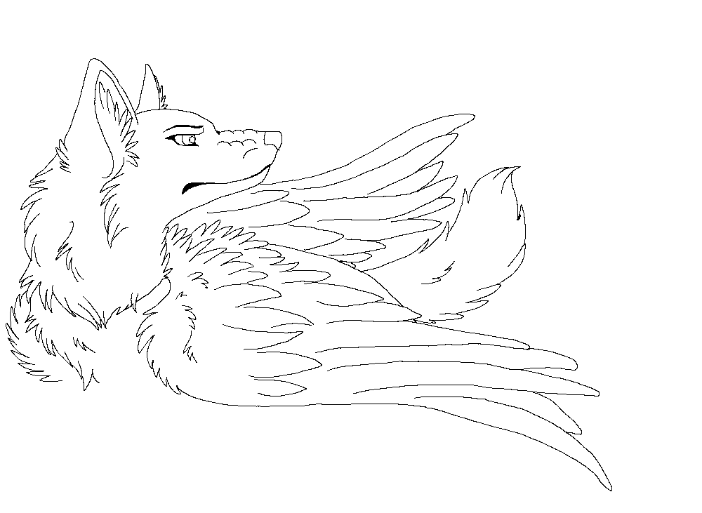 Angel Wolf Drawing at GetDrawings | Free download