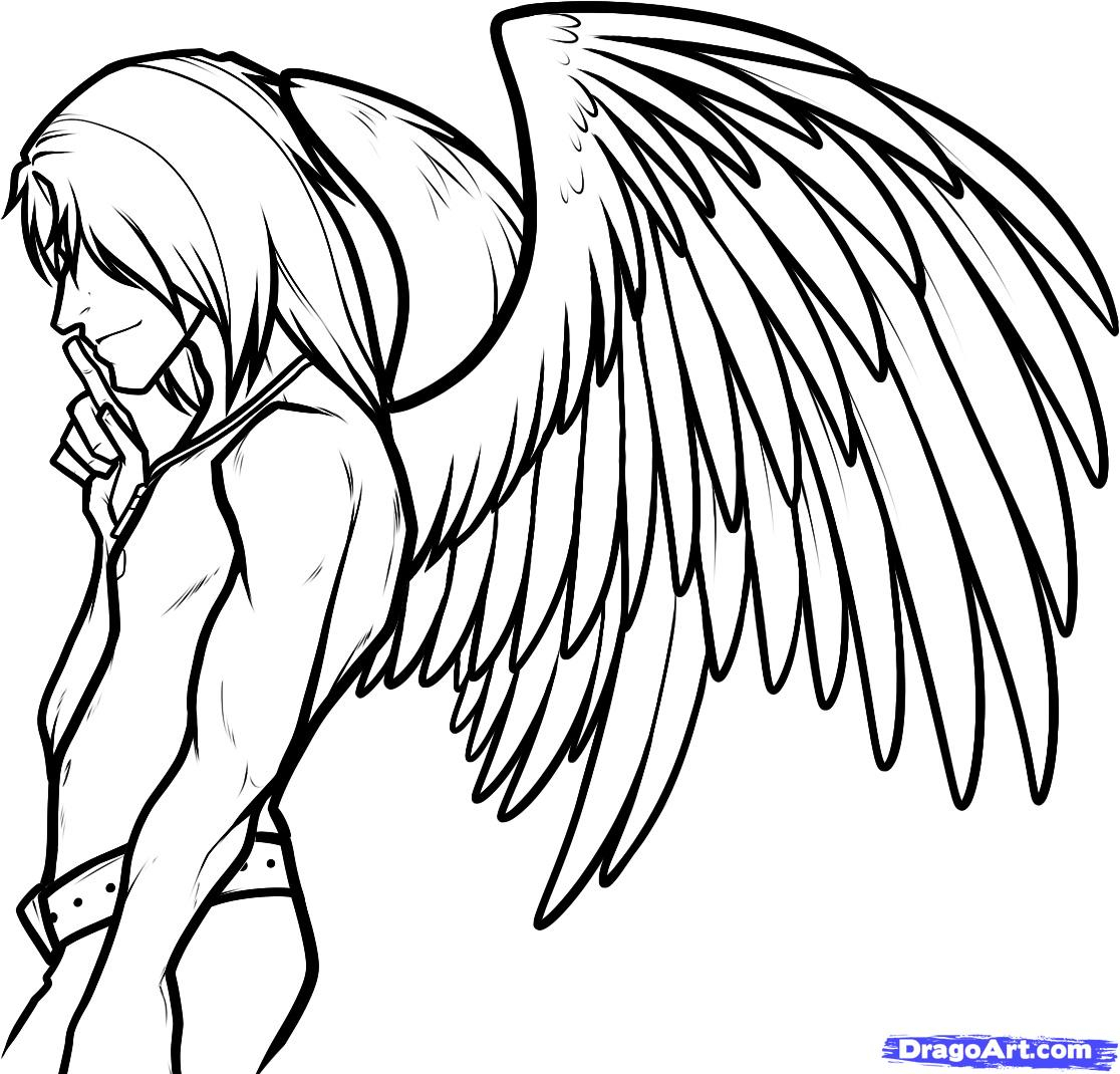 Angels Line Drawing at GetDrawings Free download