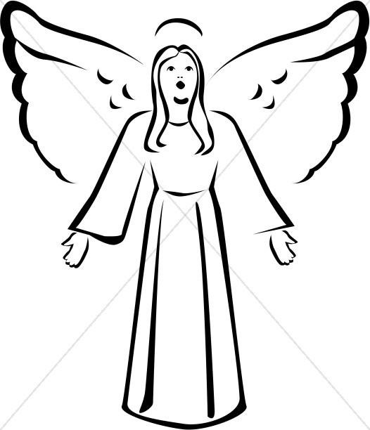 Angels Line Drawing at GetDrawings | Free download