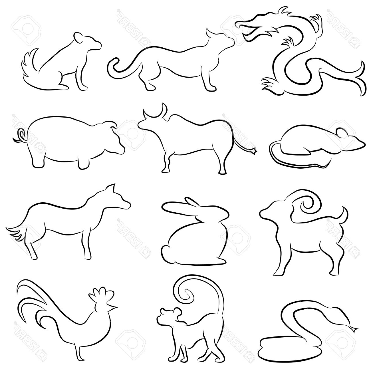 Animals Drawing Outline at GetDrawings Free download