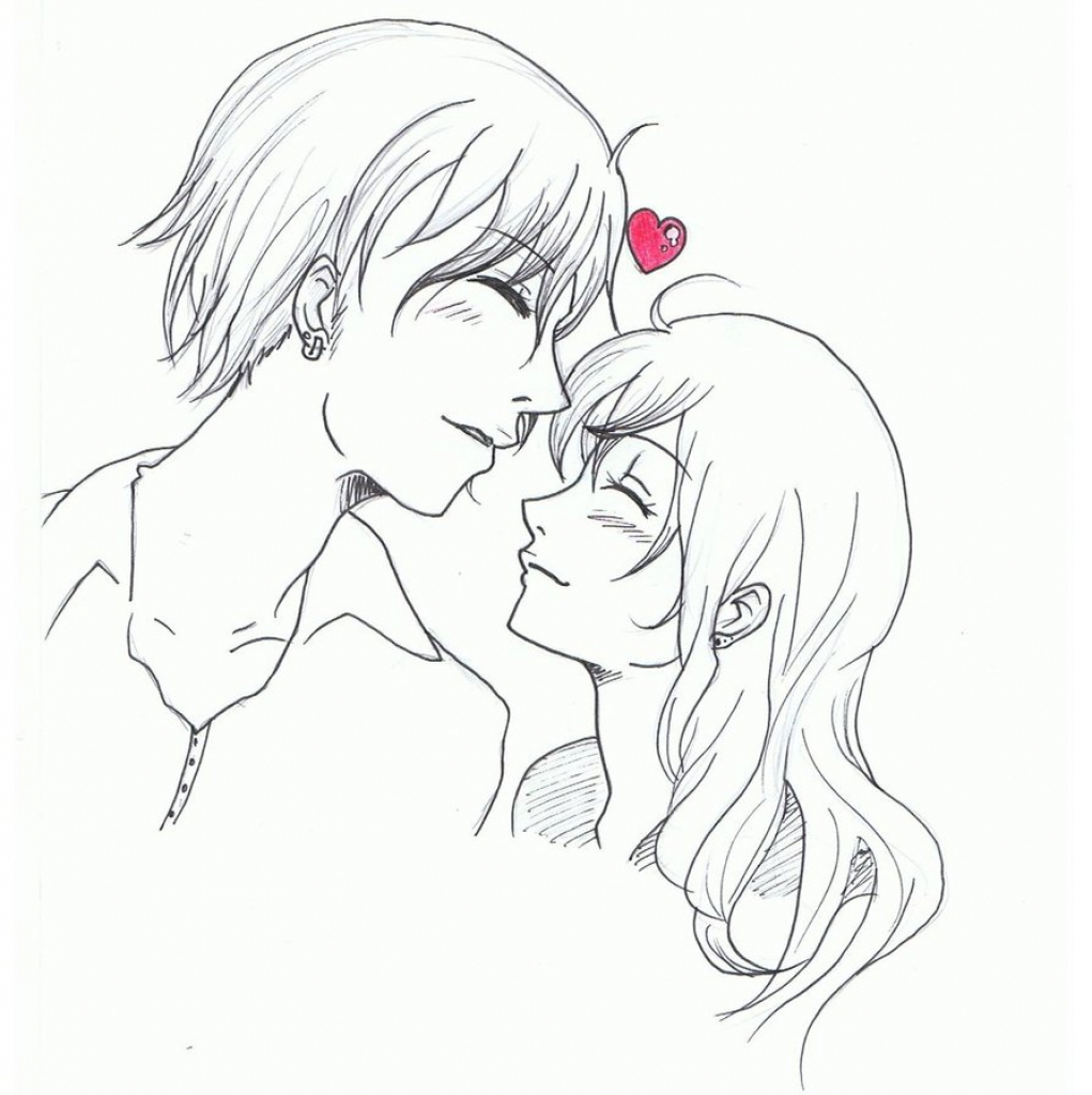 Romantic Couple Drawings Anime