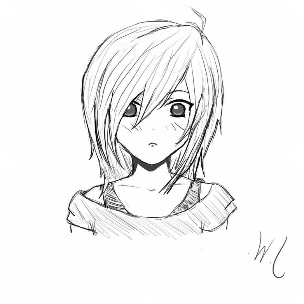 Anime Drawing Easy Girl at GetDrawings | Free download