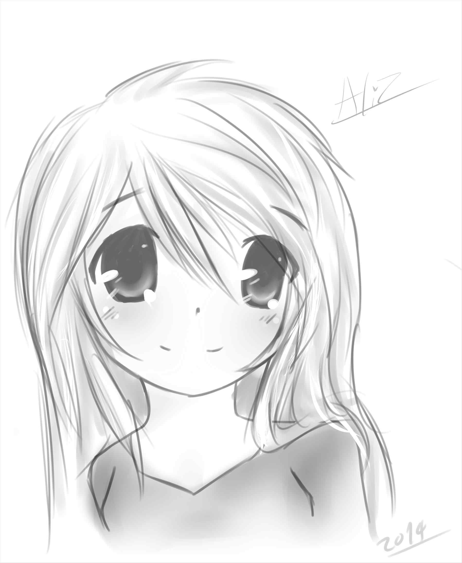 Anime Drawing Easy Girl at GetDrawings | Free download