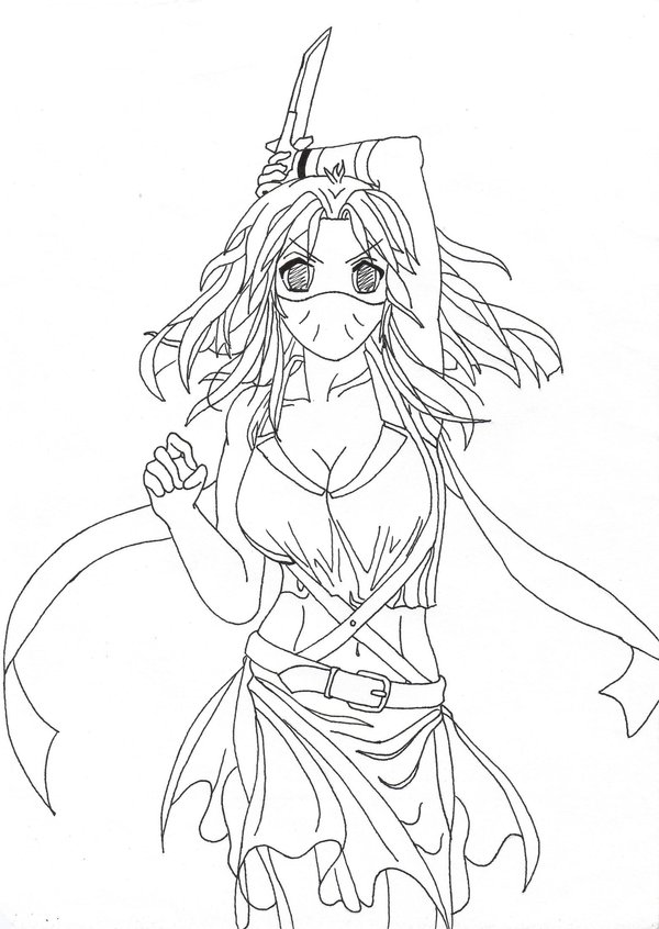 600x846 Anime Female Ninja By Mrcandefinitely.