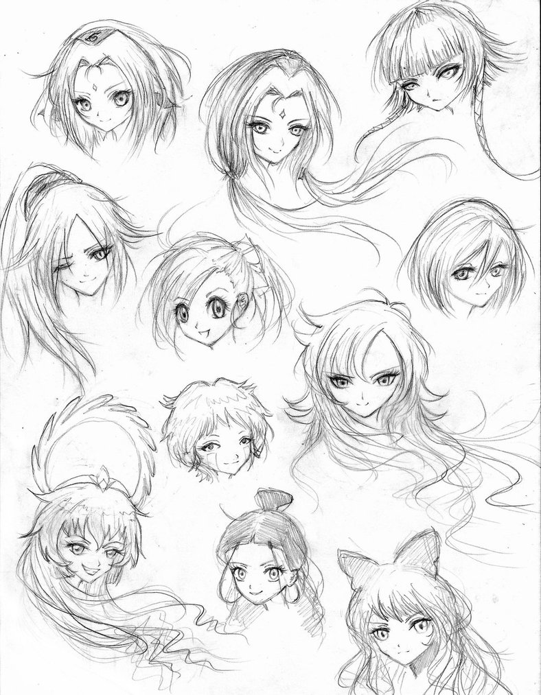 Стили рисования лица аниме