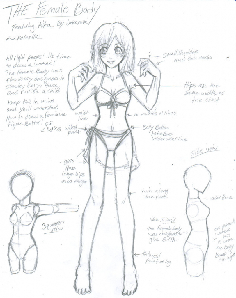 Featured image of post Full Body Anime Female Base Sketch