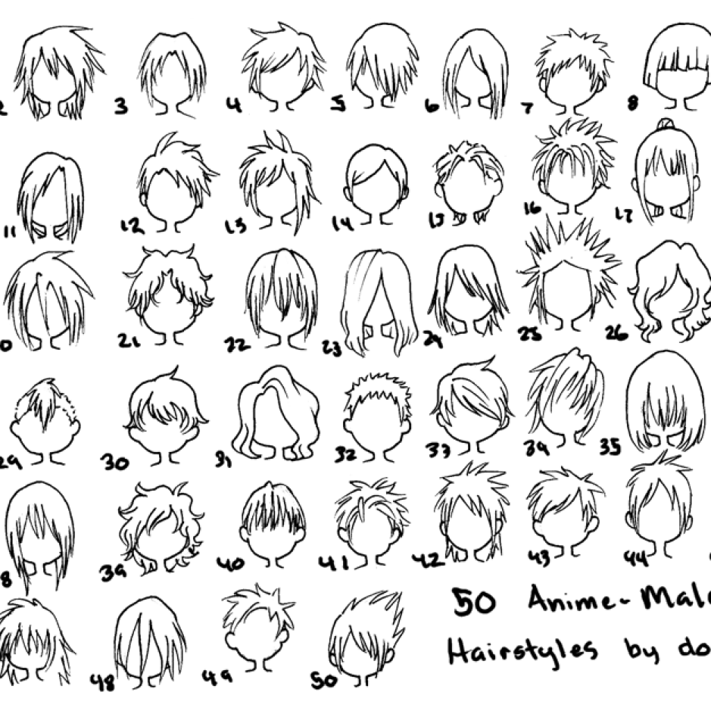 Anime Guy Hairstyles Drawing At GetDrawings Free Download