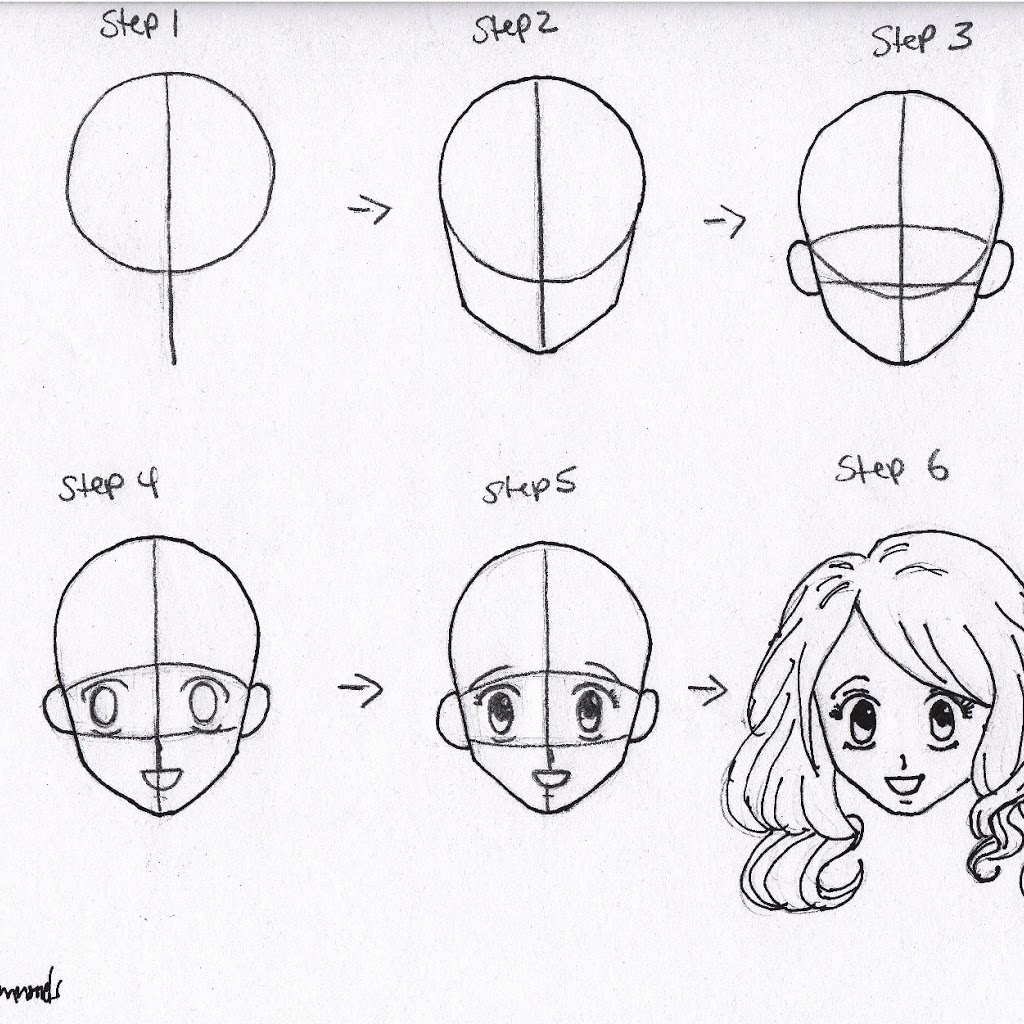 Anime Head Drawing at GetDrawings Free download