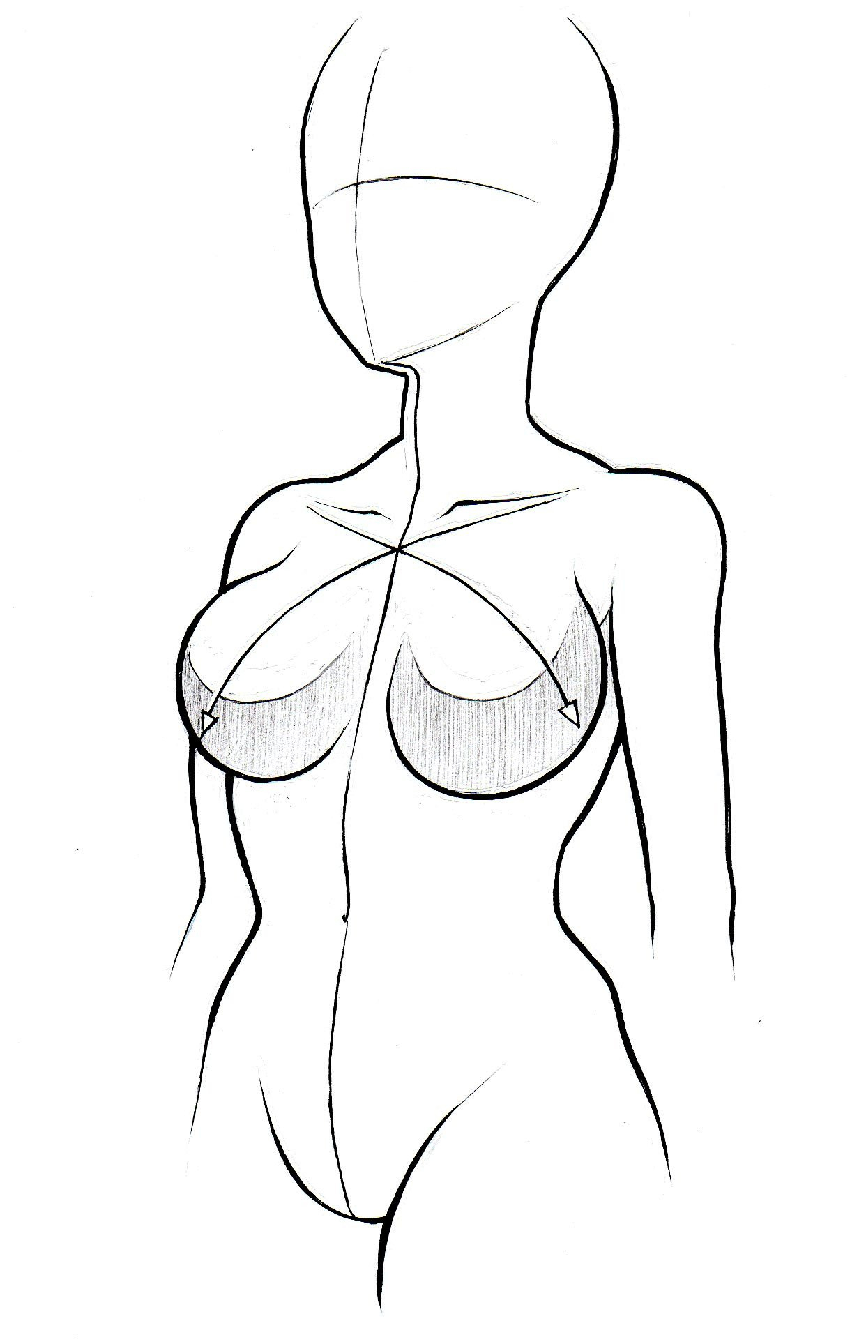 Anime Body Female Drawing Manga Outline Draw Sketch Bodies Human Anatomy Dr...