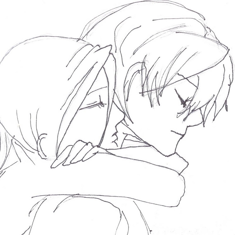 Anime Hug Drawing at GetDrawings | Free download