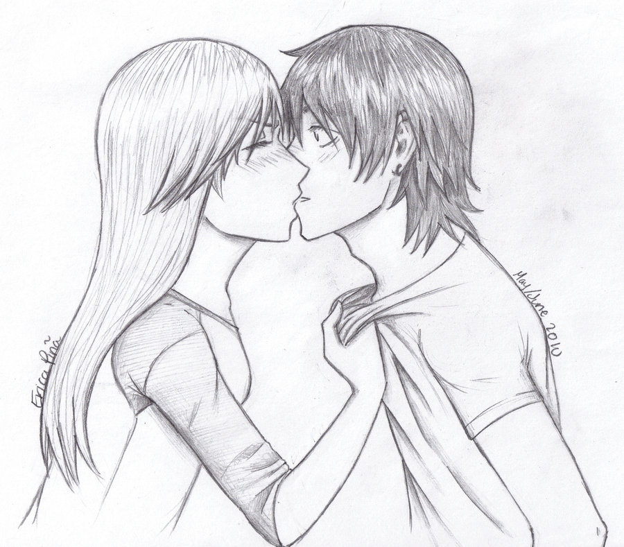 Anime Kissing Drawing At Getdrawings Free Download