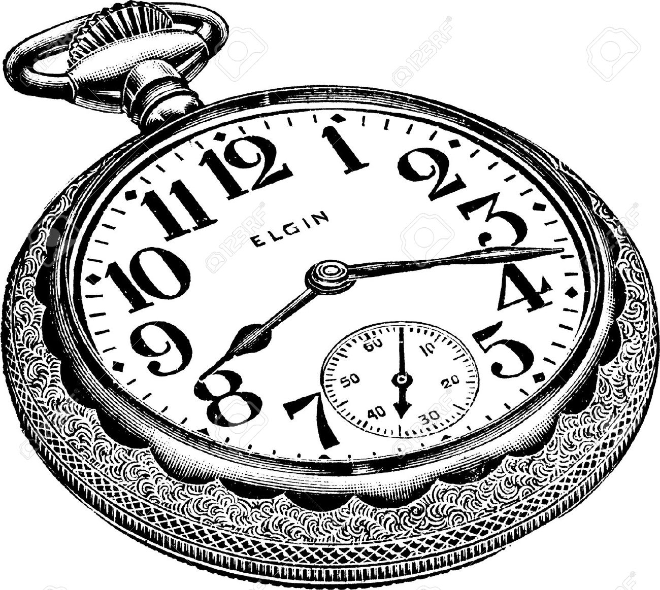 Antique Pocket Watch Drawing at GetDrawings Free download