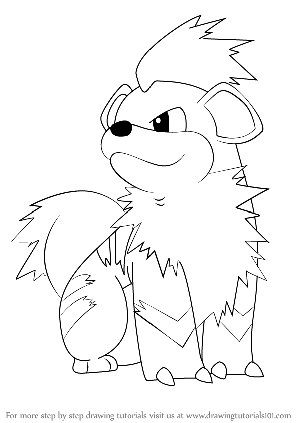 New Growlithe Coloring Page for Kids