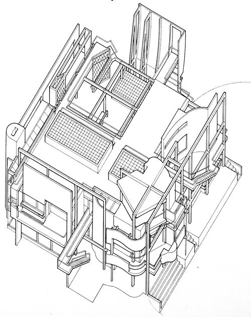 geometric house drawing