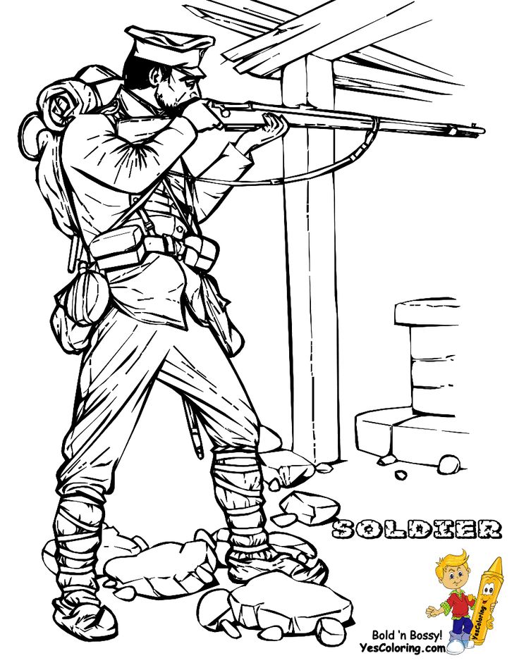 Army Man Coloring Page Army Military