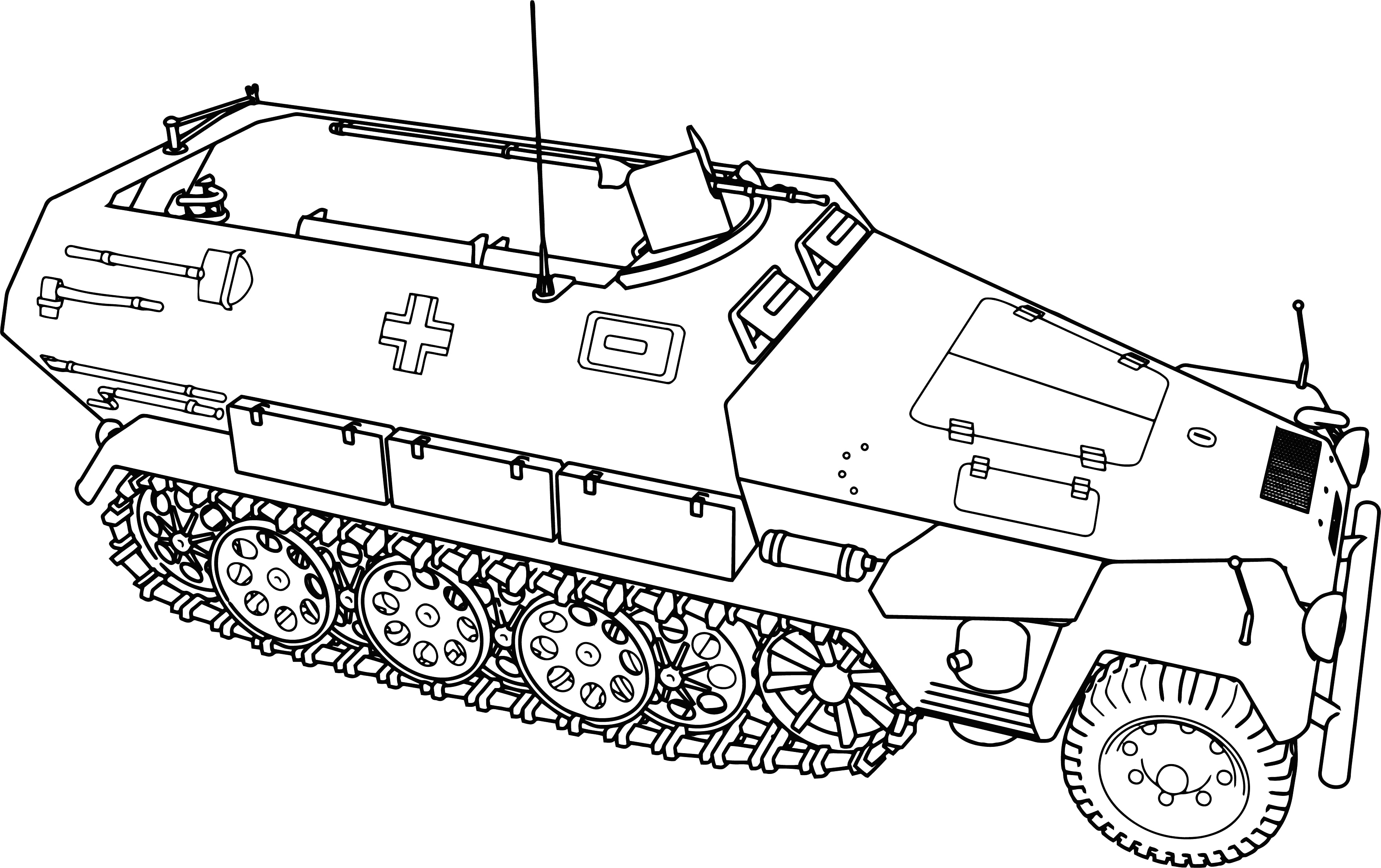 how to draw a military tank