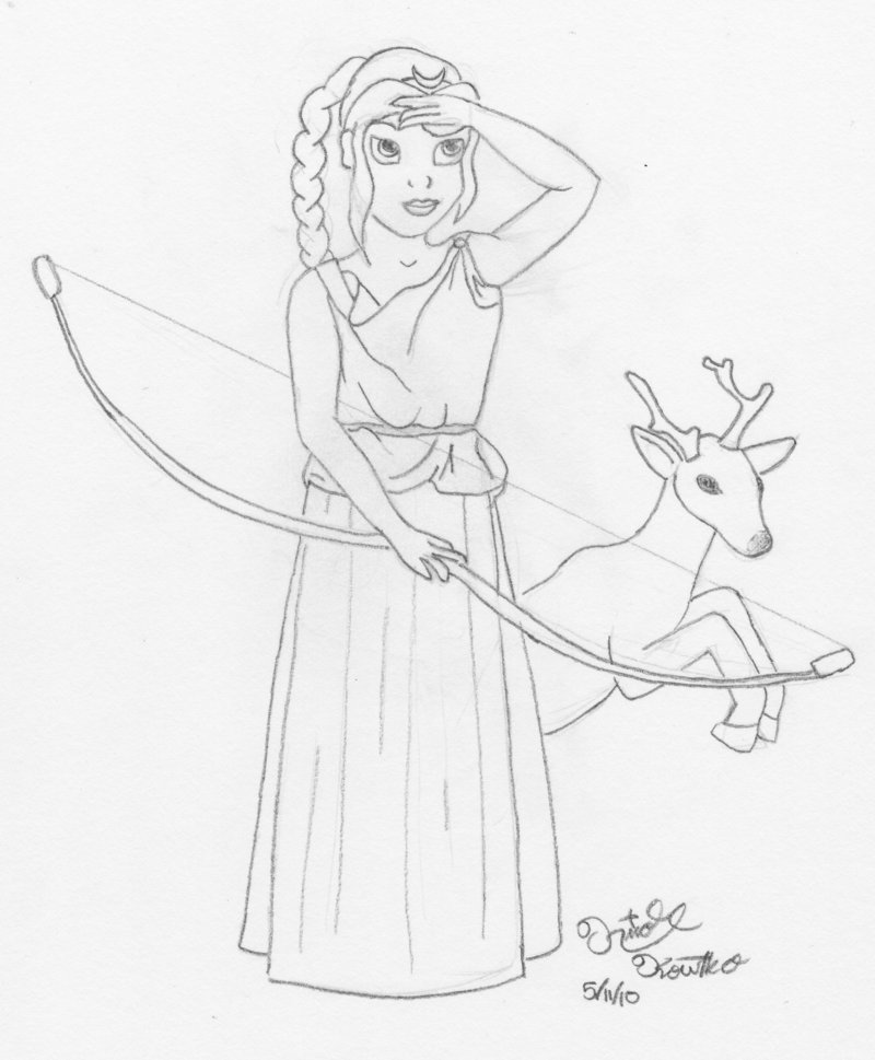 Artemis Drawing at GetDrawings | Free download